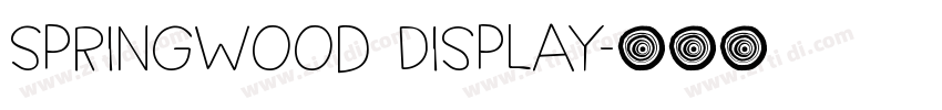 Springwood Display字体转换